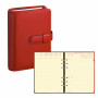 Organiseur QUOVADIS TIMER 21 - 15x21cm cuir vachette Luna - 1 semaine sur 2 pages Vertical - Rouge Dali