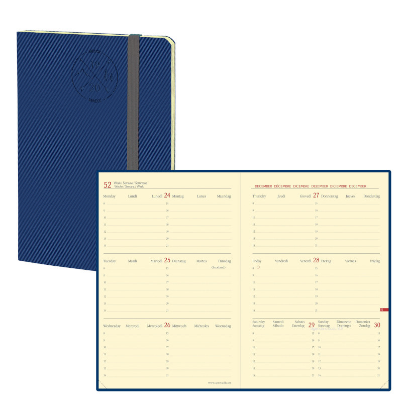 Agenda 2025 QUOVADIS HORIZONTAL 24 SD Everest Bleu 16x24cm 1