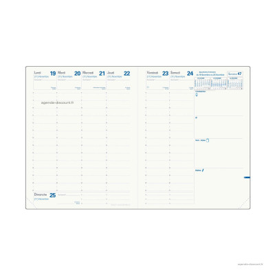 Recharge pour agenda QUOVADIS PRESIDENT Recyclé format 21x27cm