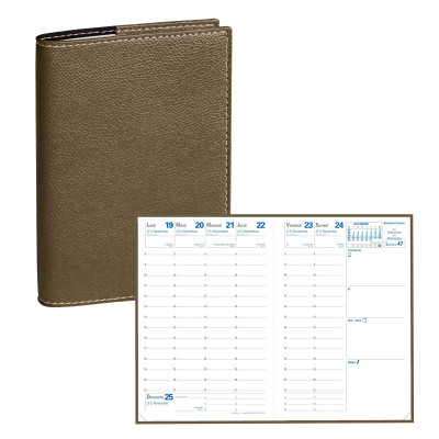 Agenda QUOVADIS AFFAIRES Club Bronze - 10x15cm - 1 semaine sur 2 pages Verticale