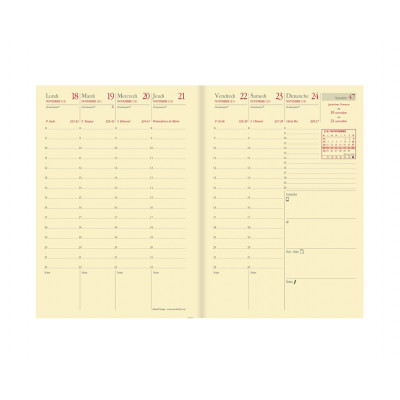 Agenda Semainier 2026 BEZEND - Format Poche 9x16,5 Cm, Couverture Rigide Lilas, Pages Mensuelles Et Outils D'organisation