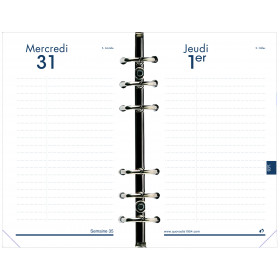 Agenda noir 2 jours/page BREPOLS Saturnus LIMA 13,3x21cm 2024