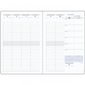 Agenda de poche SAS 16 Color Design 9 x 16 cm Semainier Septembre 2023 à  Août 2024