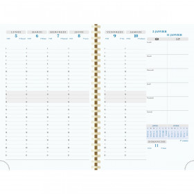  Agenda de Poche Semainier 2024: Carte Dorée, Petit format, 10x15 cm, 144 pages, Année civile 2024, 1 semaine sur 2 pages, Couverture souple