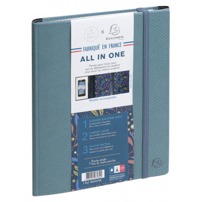 Agenda EXACOMPTA Easytime 21 All in One - 15x21cm 1 semaine sur 2 pages - VERT