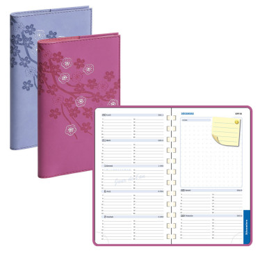 Agenda EXACOMPTA Lady 16S Sakura - 160x90mm - 1 semaine sur 2 pages - spirale (COLORIS ALEATOIRES)