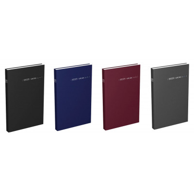 Agenda LECAS carré 14 x 22 cm - euros/centimes - noir - 1 jour par page (COULEURS ALEATOIRES°