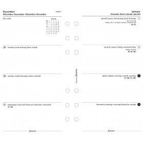 Recharge agenda FILOFAX organiseur PERSONAL -  1 semaine sur 2 pages - 95x171mm - HORIZONTAL