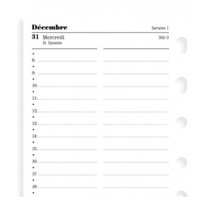 Recharge agenda FILOFAX organiseur POCKET - 1 jour par page - 81x120mm