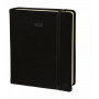 DESTOCKAGE-Agenda QUOVADIS EXECUTIF Prestige 16x16cm - Silk Noir - 1 semaine sur 2 pages Vertical