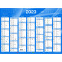 DESTOCKAGE-Calendrier de Banque Bleu 55x40.5cm carton rigide