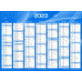 DESTOCKAGE-Calendrier de Banque Bleu 55x40.5cm carton rigide