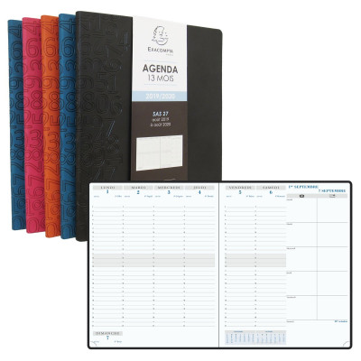 Agenda EXACOMPTA de bureau SAS 27 Winner - 270x210mm - 1 semaine sur 2 pages (COULEURS ALEATOIRES)