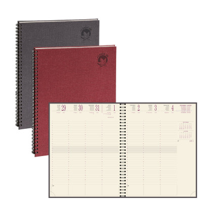 DESTOCKAGE-Agenda EXACOMPTA Eurotime 22W Forever - 225x185mm - 1 semaine sur 2 pages - spirale (COLORIS ALEATOIRES)