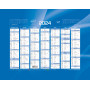 Calendrier de Banque Bleu 18x13,5cm carton rigide