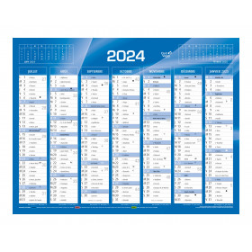 ordre du jour annuel 2024, Agenda spirale 2024, 7 jours pour 2 pages, Agenda annuel