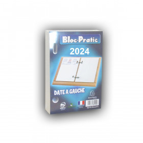 LECAS - LECAS Bloc éphéméride date à droite, Janvier à Décembre 2024, 1  jour par page + note à gauche, 8,5x11,5cm disponible chez PAPETERIE DU  BASSIN