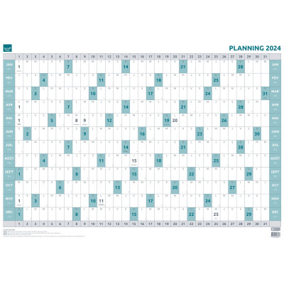 Agenda 2024 QUOVADIS PLANNING ANNUEL 90x63 FR - 90x63cm - 1