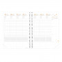 Agenda QUOVADIS TIME&LIFE XLARGE Time & Life - Rouge Vermillon - 21x27cm - 1 semaine sur 2 pages Vertical