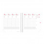 Agenda QUOVADIS TIME&LIFE SEPT Medium 16x16cm - Time & Life Kaki Metal - 1 semaine sur 2 pages Vertical