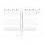 Agenda QUOVADIS TIME&LIFE SEPT Pocket 10x15cm - Time & Life Rouge Vermillon - 1 semaine sur 2 pages Vertical