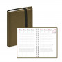 Agenda QUOVADIS TIME&LIFE SEPT Pocket 10x15cm - Time & Life Kaki Metal - 1 semaine sur 2 pages Vertical