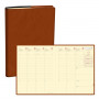 Agenda QUOVADIS PRESIDENT Prestige Marlow Camel - 21x27cm - 1 semaine sur 2 pages Verticale