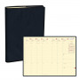 Agenda QUOVADIS MINISTRE Prestige Marlow Bleu Nuit - 16x24cm - 1 semaine sur 2 pages Verticale