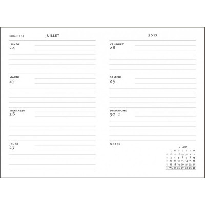 Paperblanks agenda 2024 maxi, Iris de Van Gogh, français, 1 semaine / 2  pages 