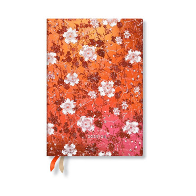 Agenda 2025 PAPERBLANKS Katagami Floraux - Midi - 130×180mm - 1 semaine sur 2 pages Horizontal