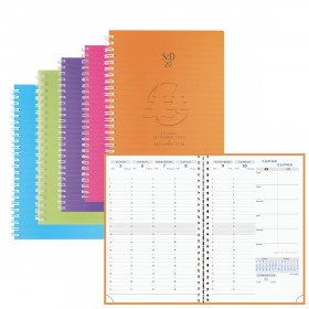 Agenda semainier spiralé 15x21cm Exacompta SAS Lady 20W Color Design