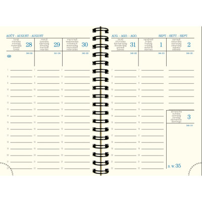 Recharge agenda EXACOMPTA SAD 13S spirale - 130x90mm - 1 semaine sur 2 pages