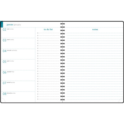 Recharge EXACOMPTA pour agenda EASYTIME 27S - 27x21cm - 1 semaine sur 2 pages - VERTICAL