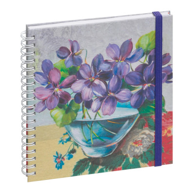Agenda EXACOMPTA Lady 18S spirale Sophie Adde Violettes - 15 x 17 cm - 1 semaine sur 2 pages + NOTES