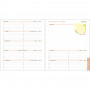 Agenda EXACOMPTA Lady 18 Nature Beige - 15x17cm - 1 semaine sur 2 pages Horizontal + Notes