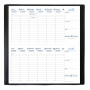 Agenda QUOVADIS Bi-Planning® 8,8 x 17 cm - 12 mois Plastique noir