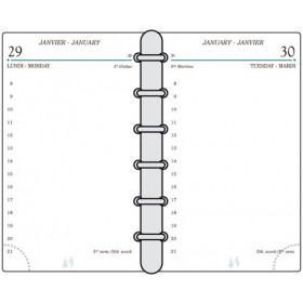 DESTOCKAGE - Recharge MIGNON TK12 - 120x73mm  - 1 jour par page + répertoire