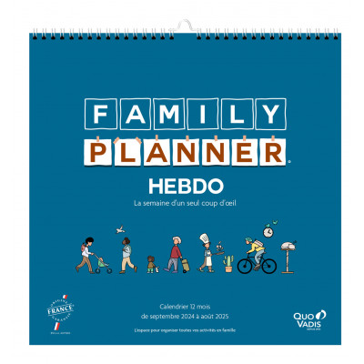 Calendrier QUOVADIS Family Planner hebdomadaire - 30x30cm