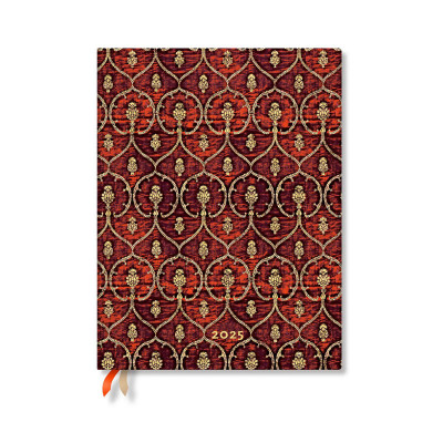 Agenda PAPERBLANKS (Flexis) Velours Rouge - Ultra - 175×225mm - 1 semaine sur 2 pages Vertical