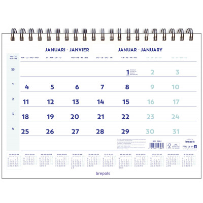 Calendrier Mural 2026 Spiralé 24x32 Cm - Avec Aimant & Bloc-notes - Fabriqué En Italie - Organisation Bureau