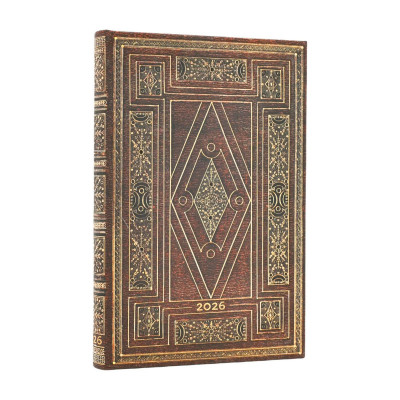 Agenda PAPERBLANKS Bibliothèque de Shakespeare - Mini - 140x95mm - 1 semaine sur 2 pages Vertical