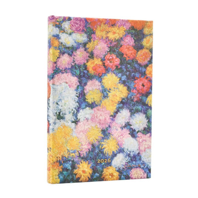 Agenda PAPERBLANKS Les Chrysanthèmes de Monet - Mini - 140x95mm - 1 semaine sur 2 pages Vertical
