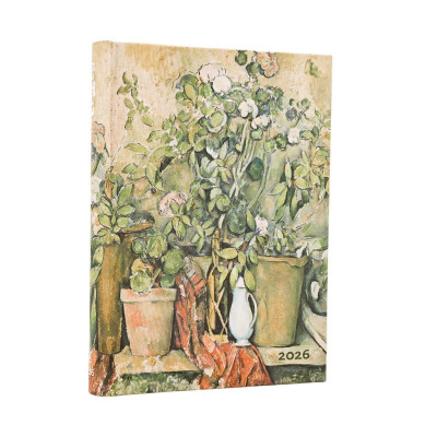 Agenda PAPERBLANKS Pots en Terre Cuite et Fleurs de Cézanne - Midi - 180x130mm - 1 jour par page
