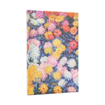 Agenda PAPERBLANKS Les Chrysanthèmes de Monet - Maxi - 210x135mm - 1 semaine sur 2 pages Vertical