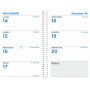 Agenda QUOVADIS Maxiweek 10x15 cm spirale - 1 semaine sur 2 pages - Tosacana NOIR