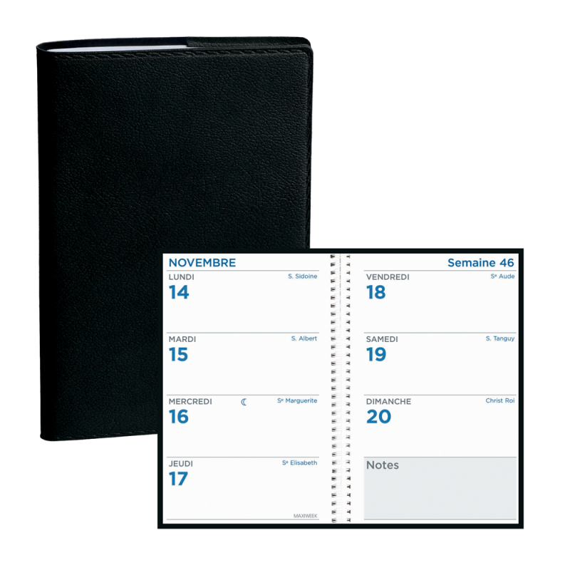 Agenda Semainier 2025-2026 QUO VADIS Billy - 16 Mois, Format 16x24cm, Couverture Amovible
