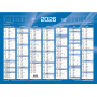 Calendrier de Banque Bleu 55x40.5cm carton rigide