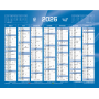 Calendrier mural de Banque Bleu 43x33.5cm carton rigide
