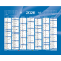 Calendrier mural de Banque Bleu 27x21cm carton rigide