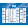 Calendrier mural de Banque Bleu 27x21cm carton rigide